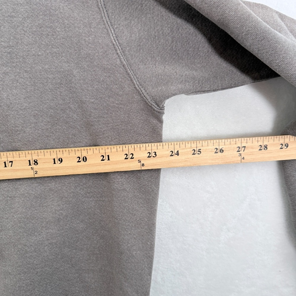 Vintage Nike Sweatshirt Mens L Gray Mini Swoosh Logo Embroidered Fleece Pullover - Picture 7 of 10